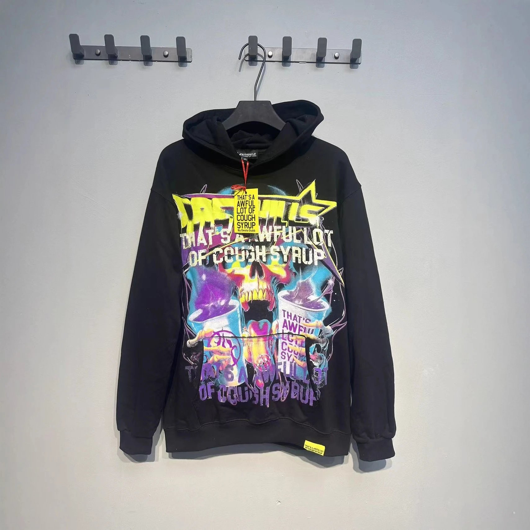 Desto Dubb Cough Syrup Black Graphic Hoodie