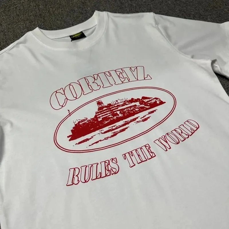 Corteiz White Graphic Print Casual T-Shirt