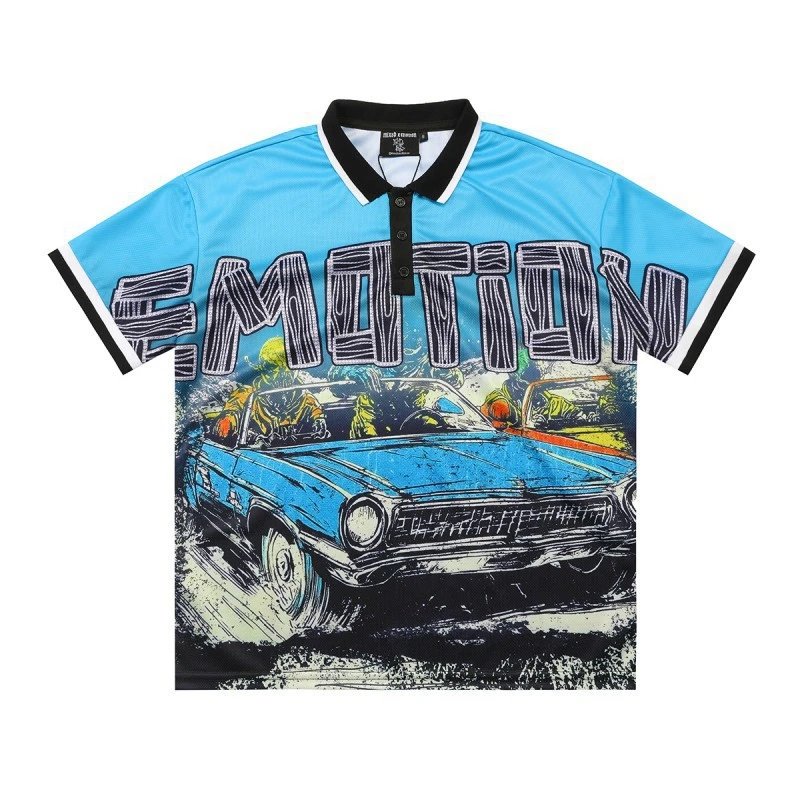 Mixed Emotions T-Shirts Graphic rhinestone T-shirt — EM 12#Blue