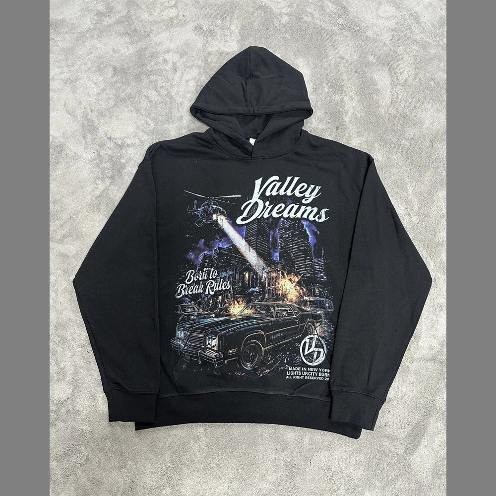 Unbranded Hoodies & Sweatshirts Graphic-print pullover hoodie — VA 09 Black