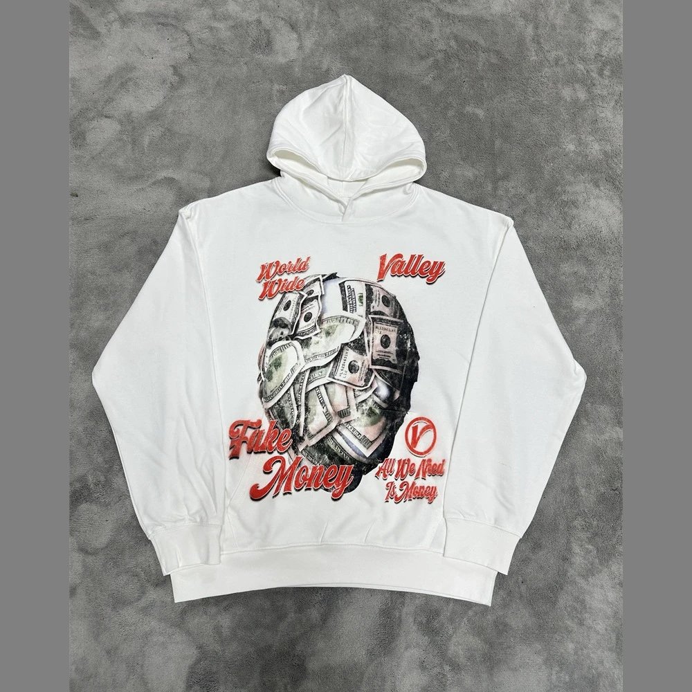 Unbranded Hoodies & Sweatshirts Graphic-print pullover hoodie — VA 25 white