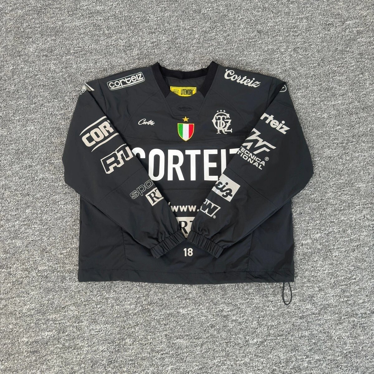Corteiz Black Graphic Streetwear Sweatshirt