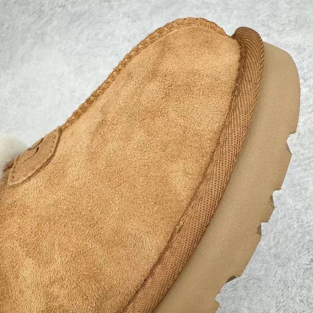 Suede Slipper Tan Shearling Lined Comfort Slippers