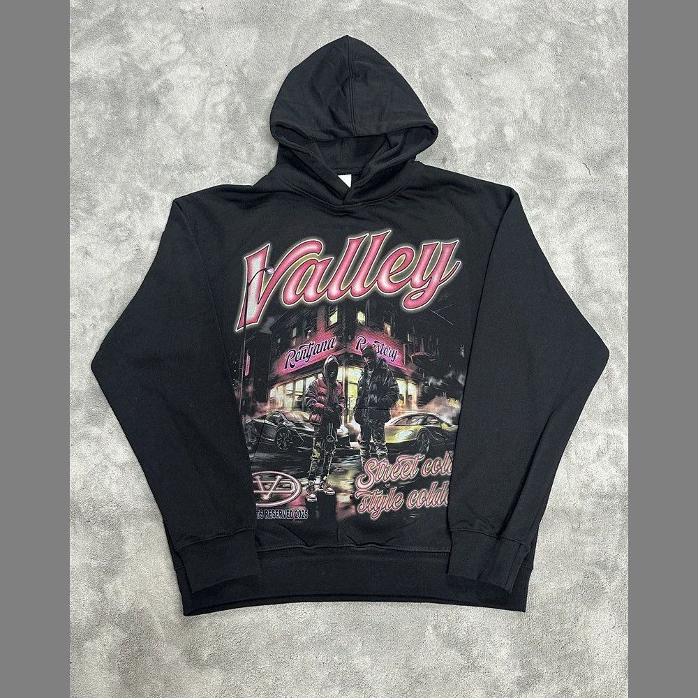 Unbranded Hoodies & Sweatshirts Graphic-print pullover hoodie — VA 04 Black