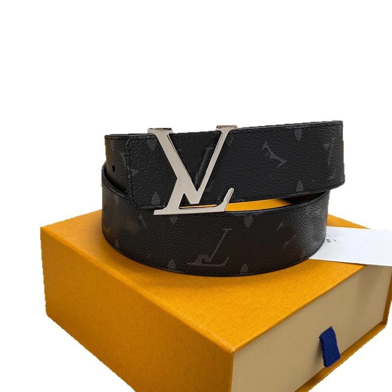 Louis Vuitton LV Initiales Black Monogram Leather Belt