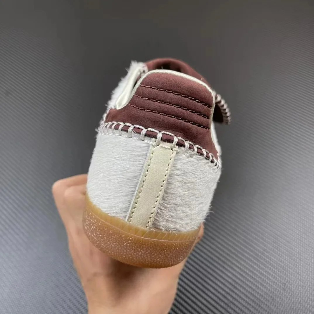 Adidas Samba White And Burgundy Classic Leather Sneakers