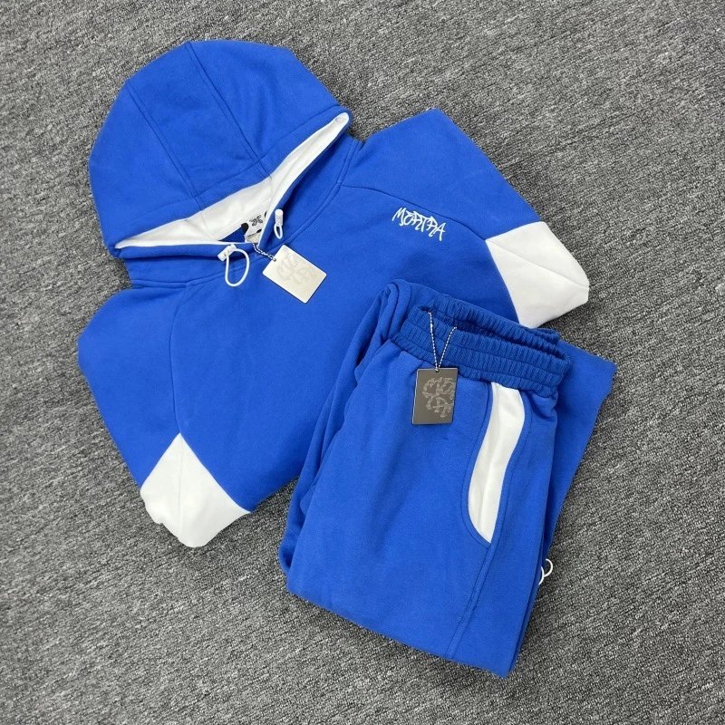 Mertra Matching Sets Color-block hooded sweatshirt and jogger set image 2