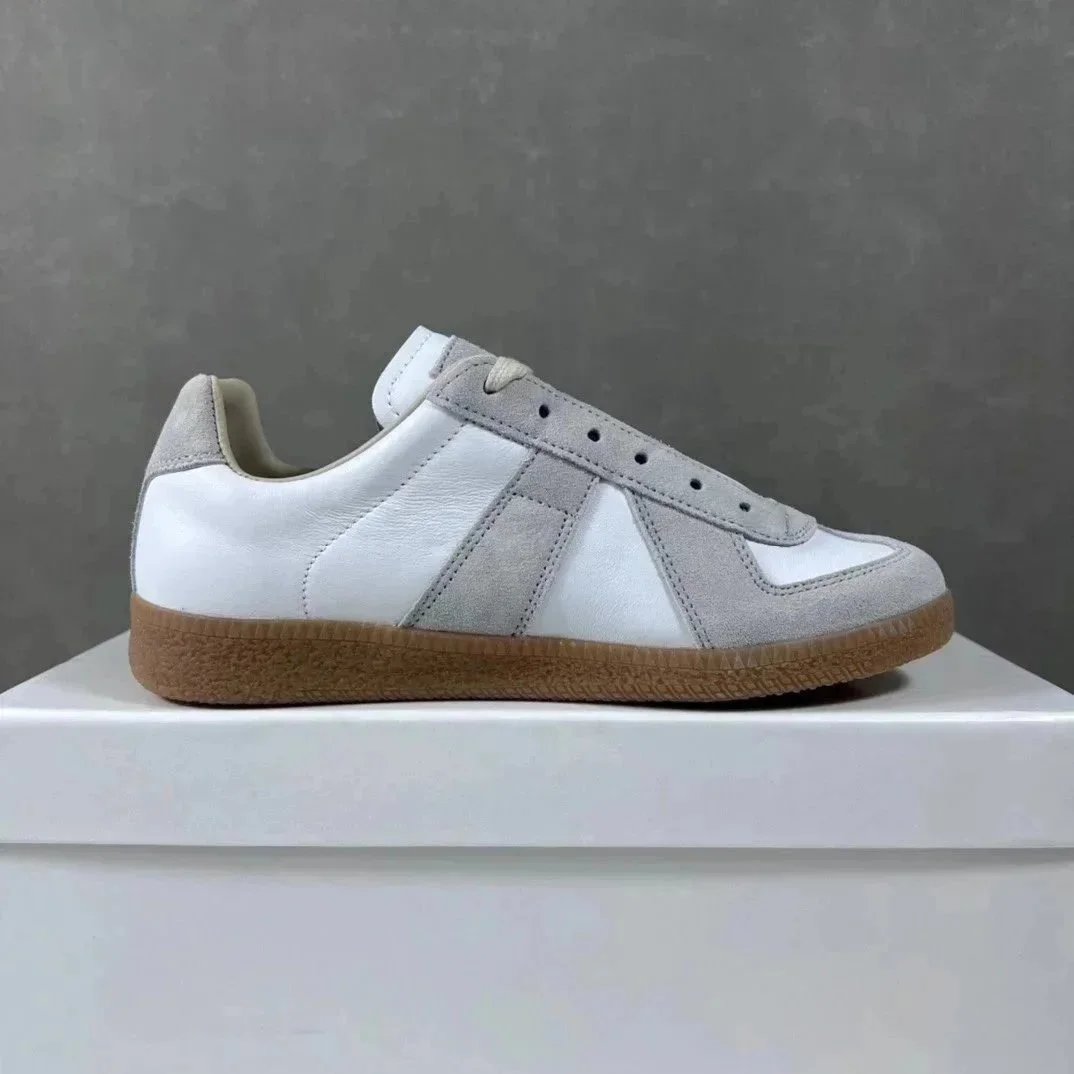 Maison Margiela Replica White Suede Leather Casual Sneakers