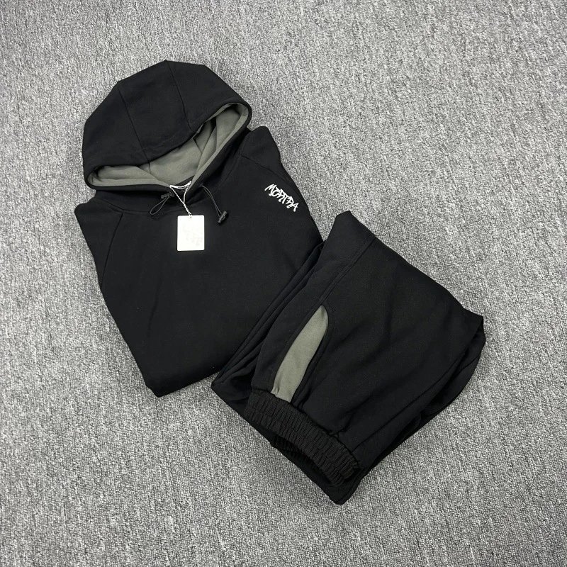 Mertra Matching Sets Color-block hooded sweatshirt and jogger set — 2007 Suit