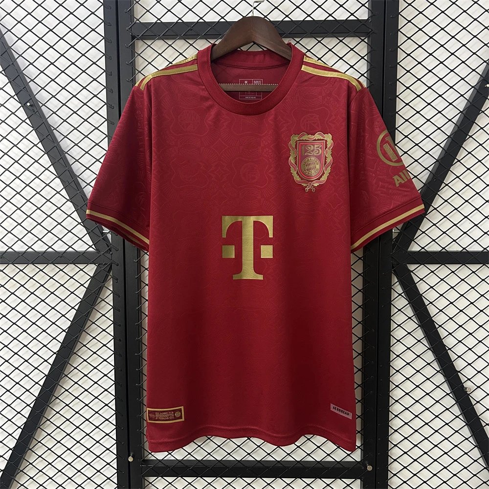 Adidas Football Jerseys FC Bayern München short-sleeve jersey — 2526 Bayern 125th Anniversary Red