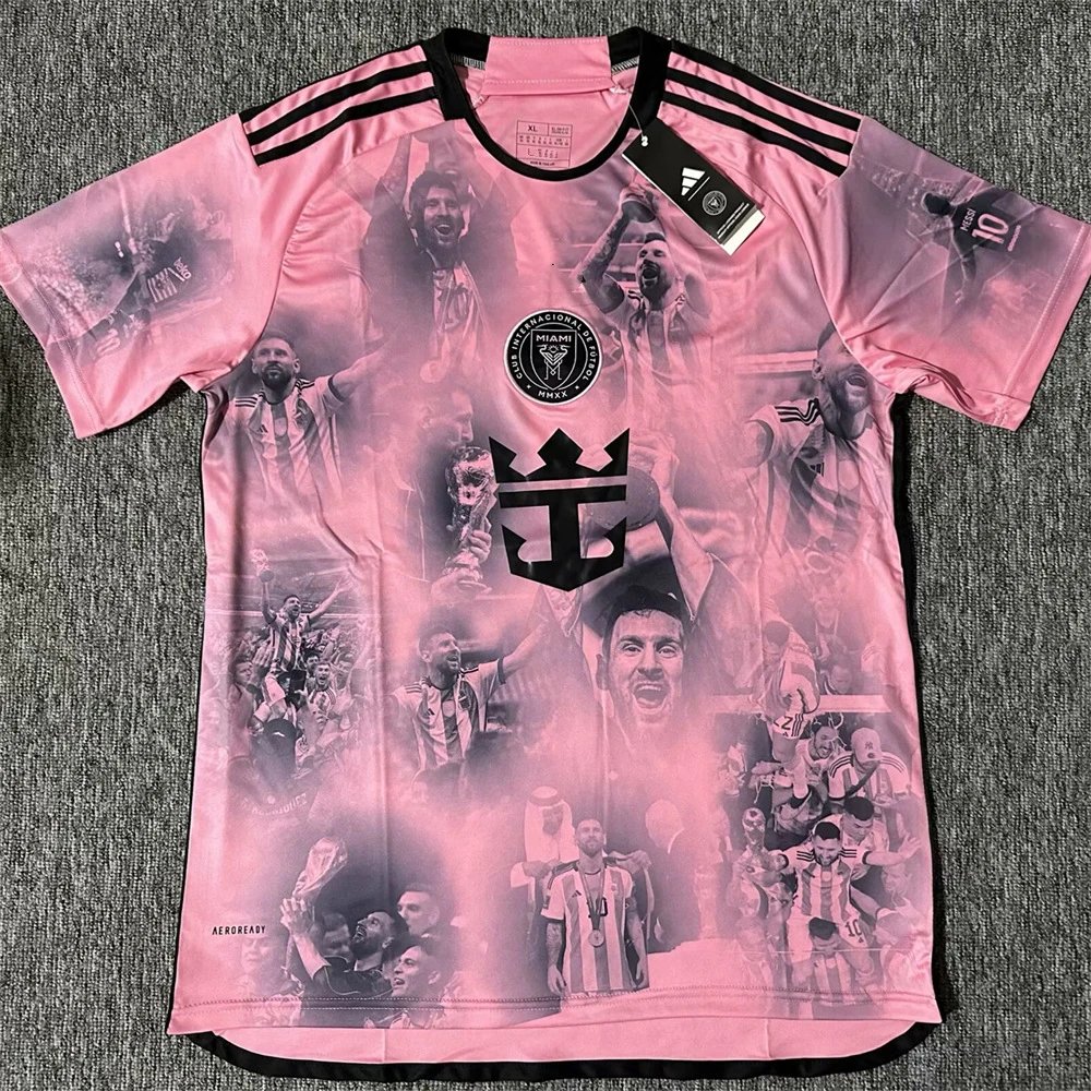 Inter Miami CF Pink Black Striped Soccer Jersey