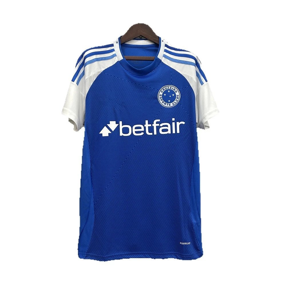 Cruzeiro Soccer Jersey White Blue Green Teal Patterned Performance Shirt