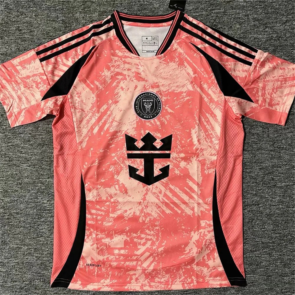 Inter Miami CF Pink Black Striped Soccer Jersey