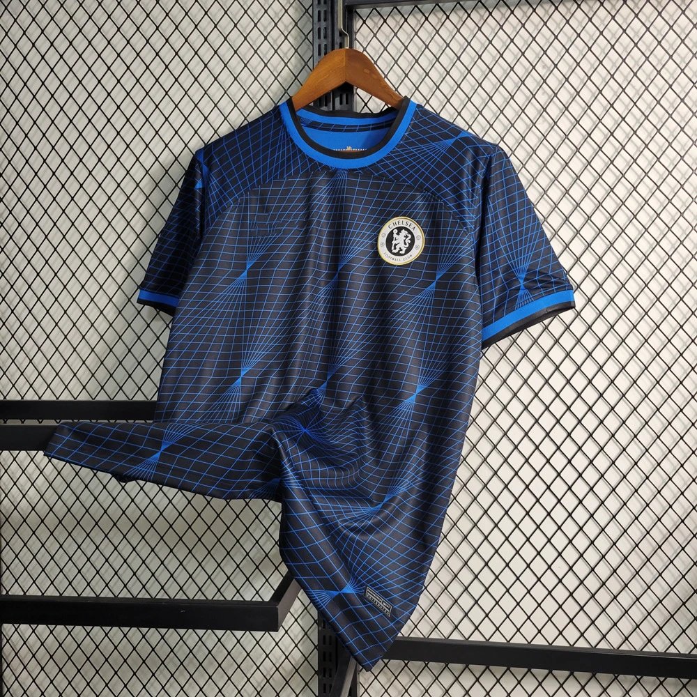 Chelsea FC Soccer Jersey Blue White Black Casual Performance Shirt
