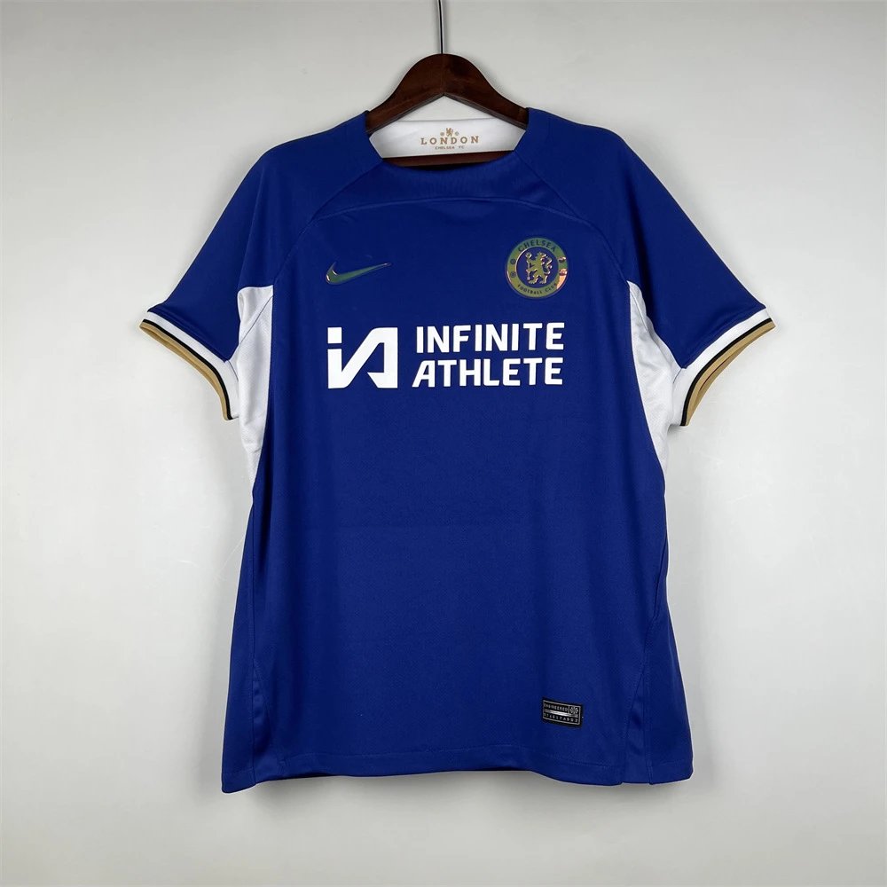 Chelsea FC Soccer Jersey Blue White Black Casual Performance Shirt
