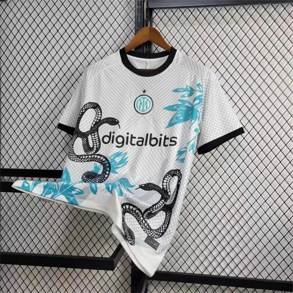 Inter Milan Football Jerseys Short-Sleeve Jersey — 24/25 Inter Milan White Snake Year Edition