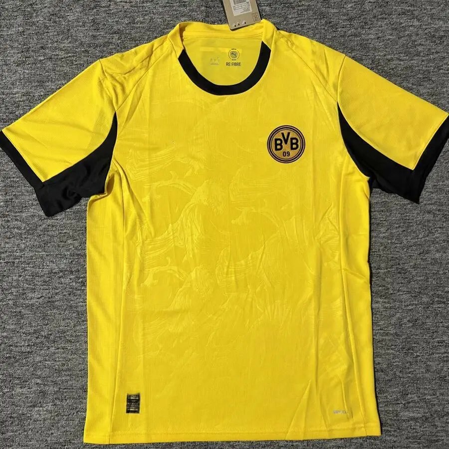Borussia Dortmund Football Jerseys Short-sleeve jersey — 2526 Dot Steel Print Yellow