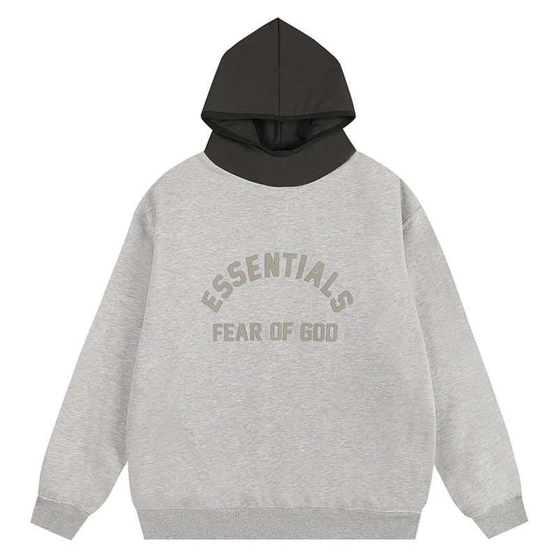 Fear of God Essentials Hoodie Beige and Black - 8