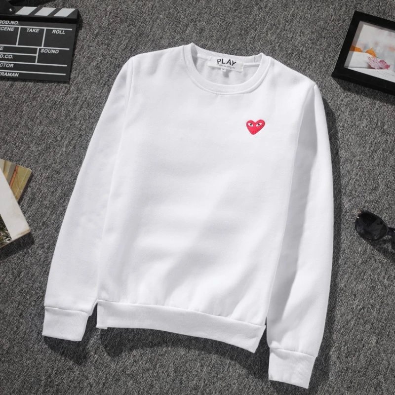 Heart Embroidery Crew Neck Sweatshirt photo 6