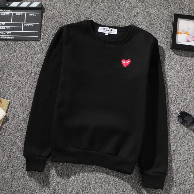 Heart Embroidery Crew Neck Sweatshirt photo 5