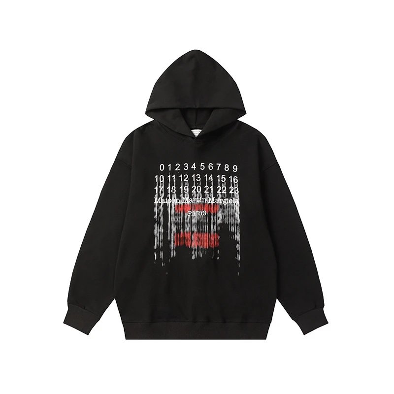 Inverted Letter Unisex Loose Hoodie photo 8
