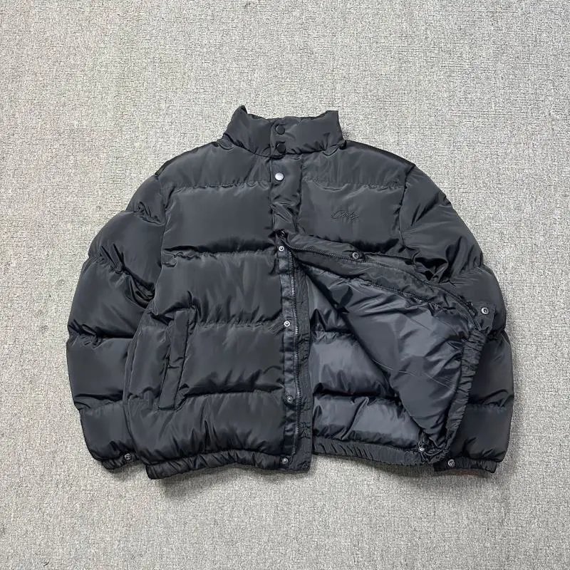 Embroidered Letter Down Cotton Jacket photo 2