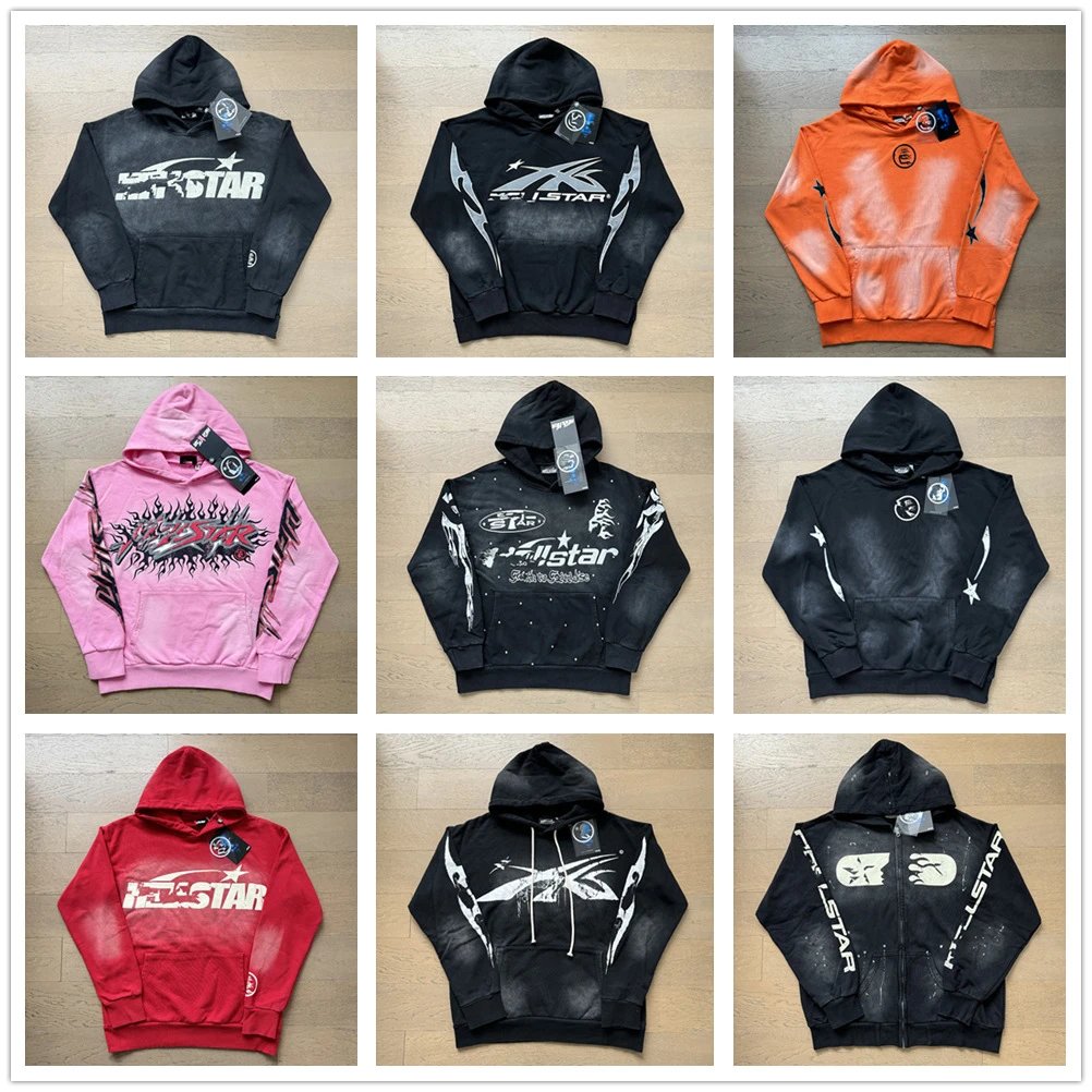 JJJ2024 Autumn New European and American Trendy Brand Washed Outdated Hoodies for Men and Women, Youth, Foreign Trade, Couple Clothes, Hoodies