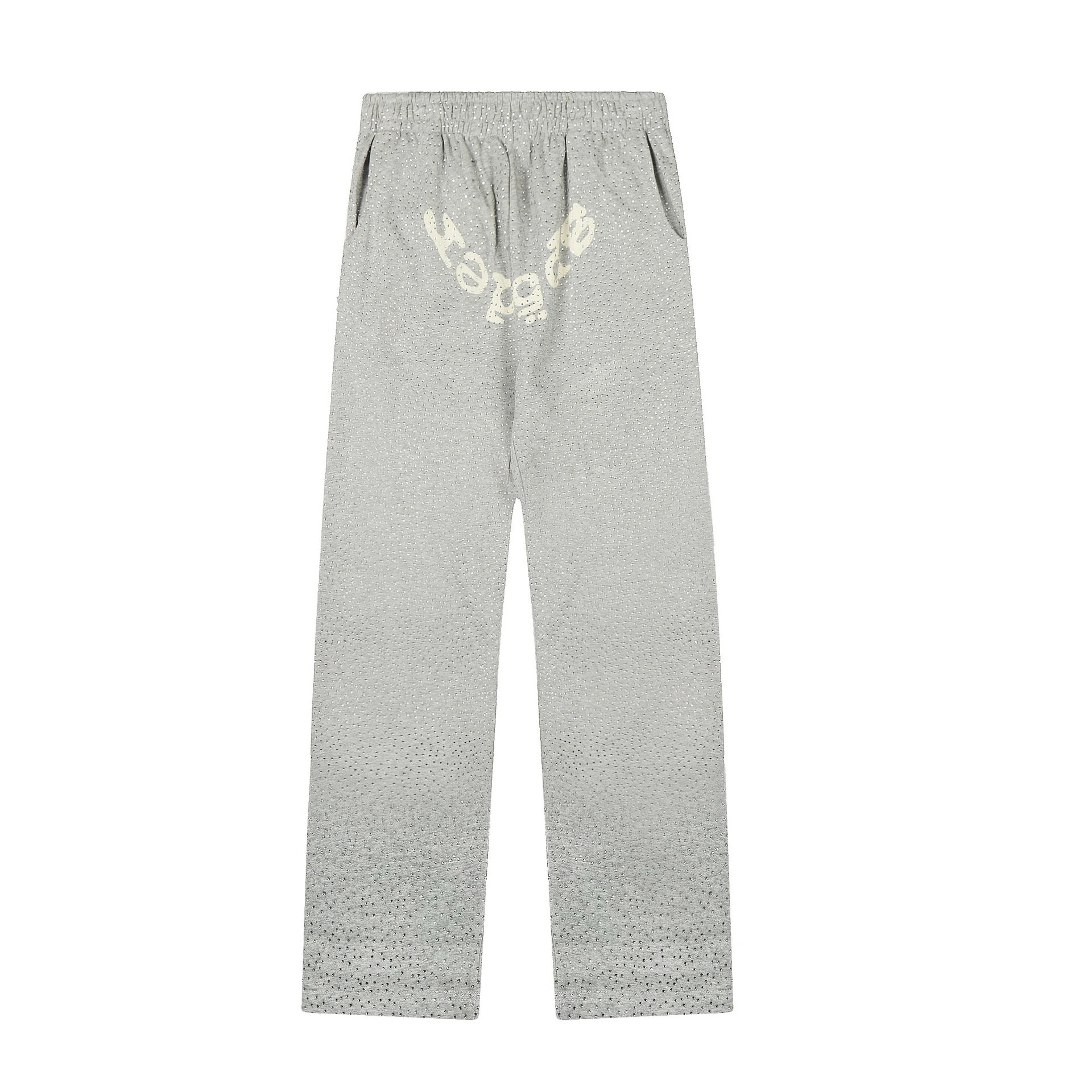Full Rhinestone Pants Gray