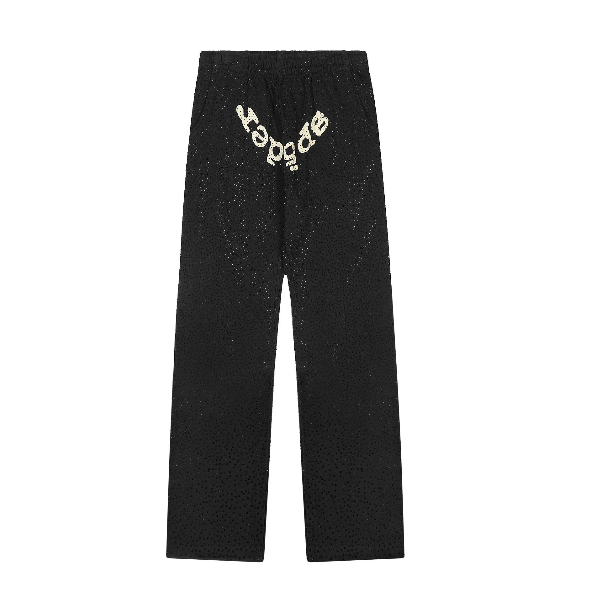 Full Rhinestone Pants Black