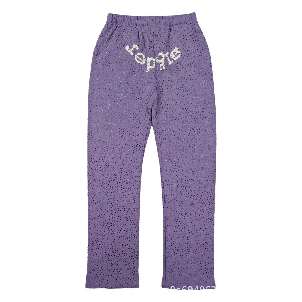 Full Rhinestone Pants Purple