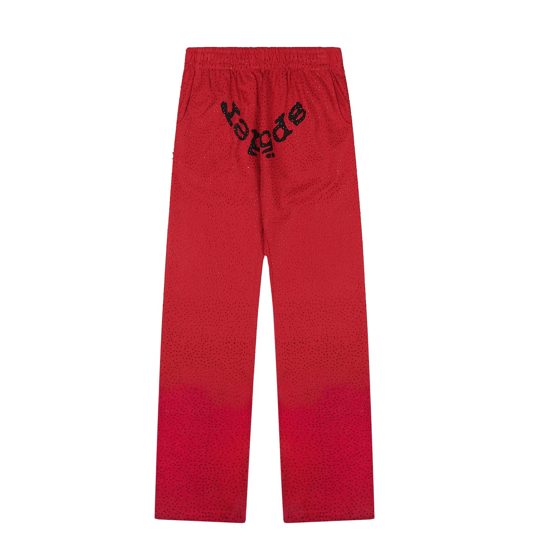 Full Rhinestone Pants Red
