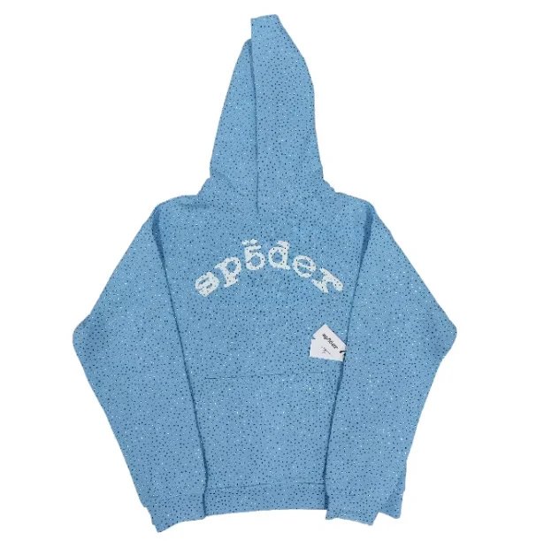 Full Rhinestone Hoodie Sky Blue