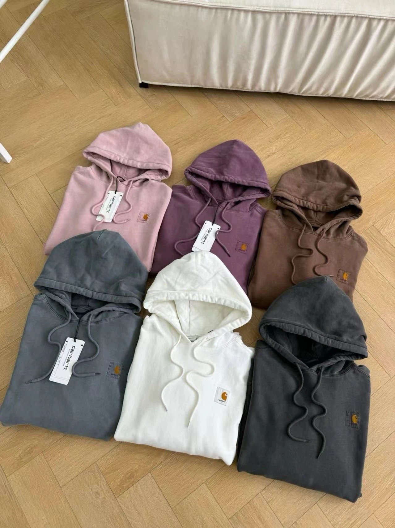 Carhartt WIP Hoodie Brown Washed Cotton Hoodie - 7