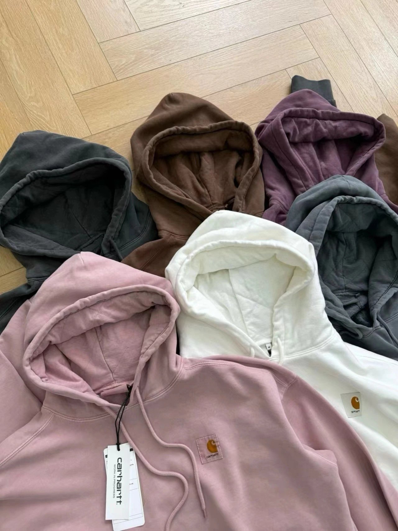 Carhartt WIP Hoodie Brown Washed Cotton Hoodie - 5