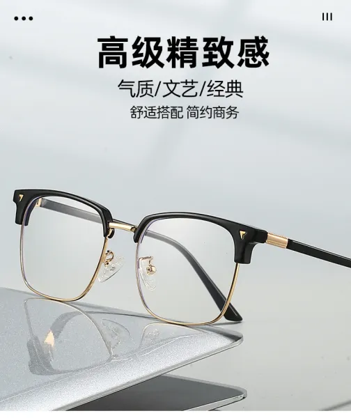 Transparent Gray Silver Frame Optical Glasses - 3