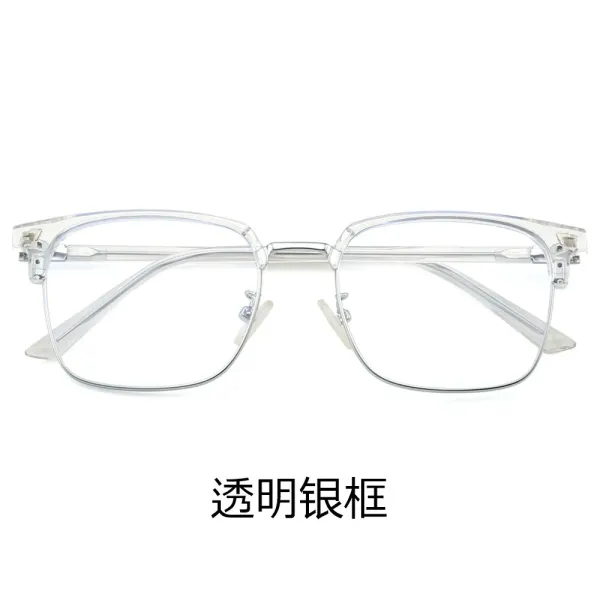 Transparent Silver Frame Optical Glasses - 1