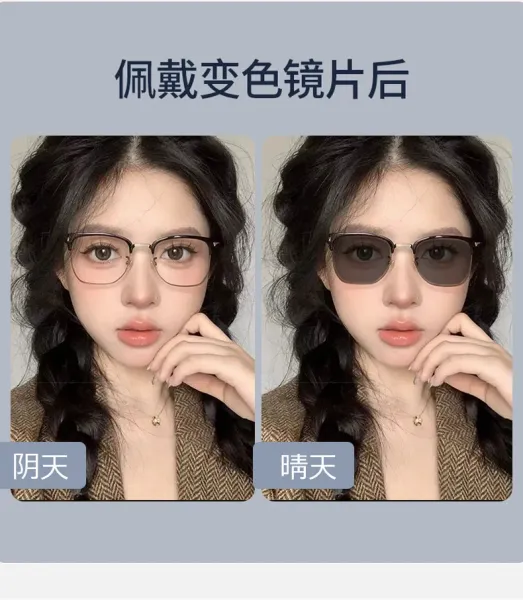 Transparent Gray Silver Frame Optical Glasses - 13