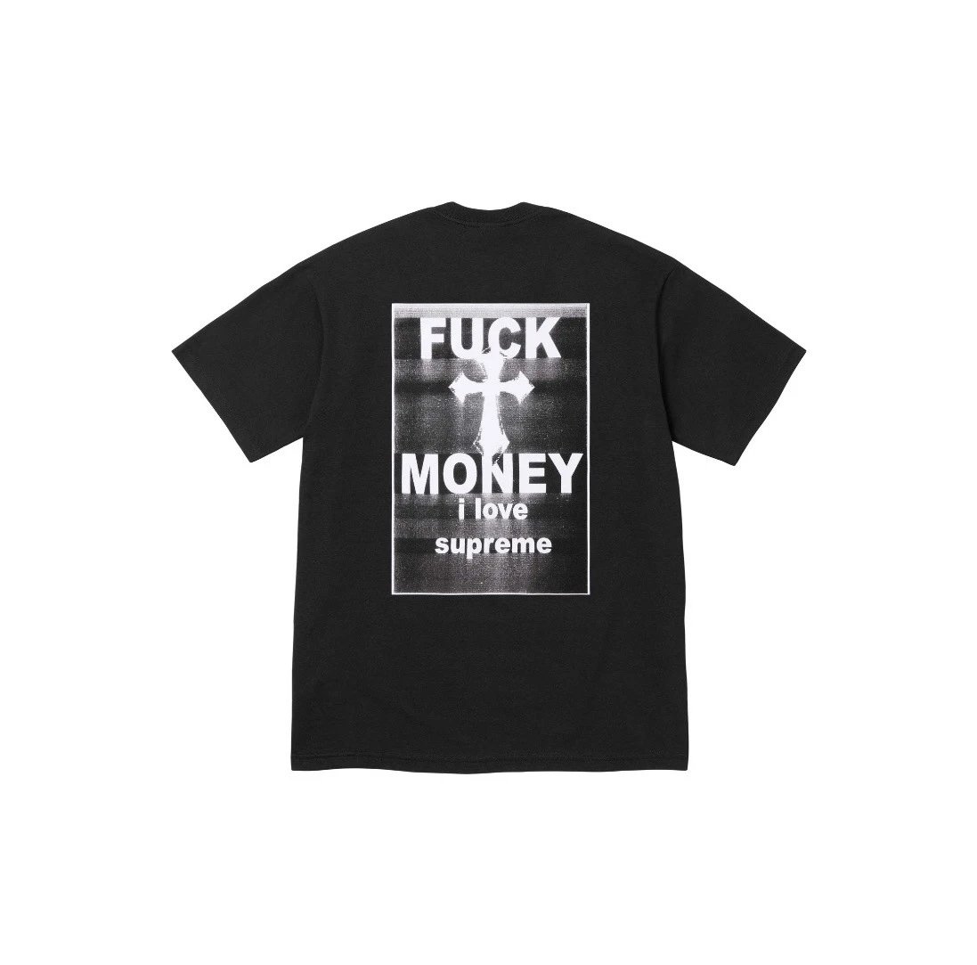 Supreme Fuck Money I Love Supreme T-Shirt Black - 1
