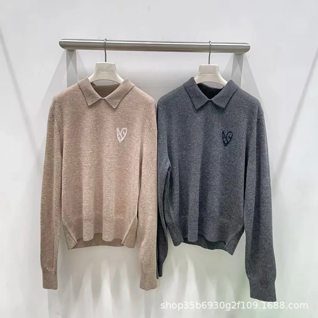Play Comme des Garçons Heart Logo Cropped Knit Sweater Gray - 2