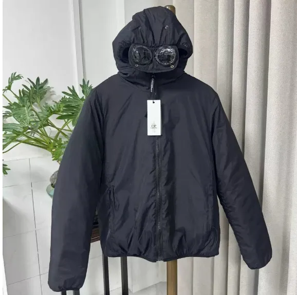 C.P. Company Goggle Hooded Jacket Black Outerwear - 1