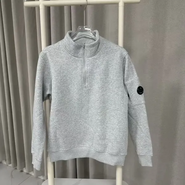 C.P. Company Half-Zip Sweatshirt Gray Hoodie - 1