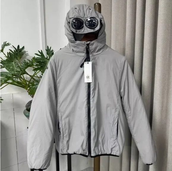 C.P. Company Goggle Hooded Jacket Gray Outerwear - 1