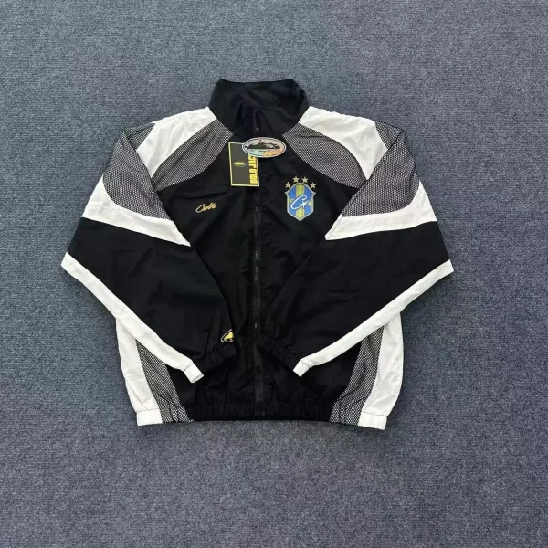 Cruzeiro x Nike Windbreaker Black-White Mesh Panel Jacket - 1
