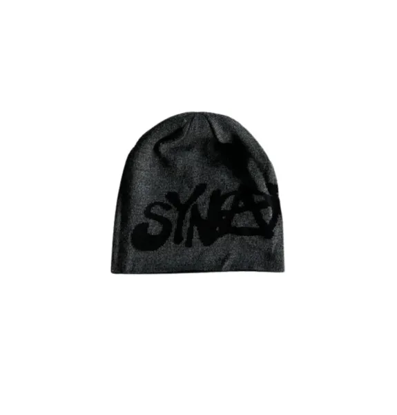 SYNK Beanie Black Knit Hat - 1