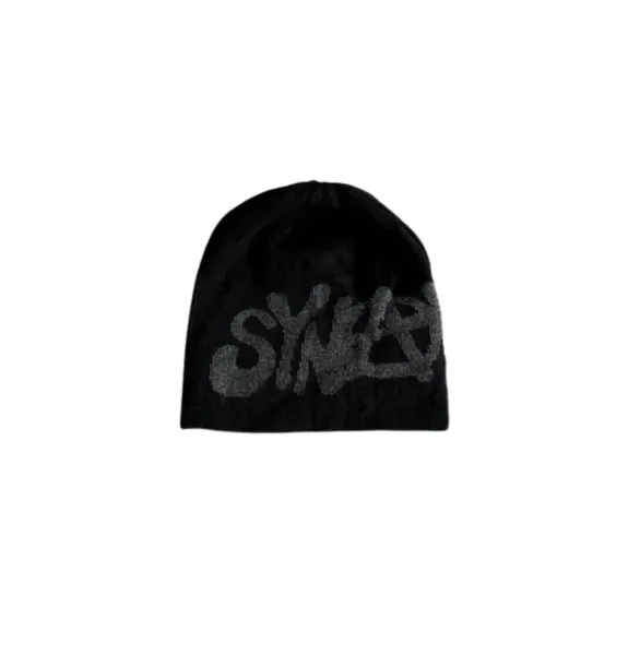 Syndrome Beanie Black Knit Hat - 1