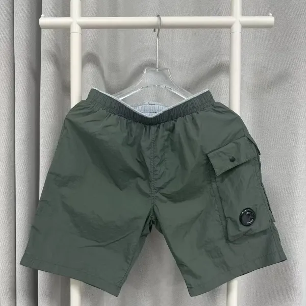 C.P. Company Goggle Pocket Shorts Army Green Shorts - 1