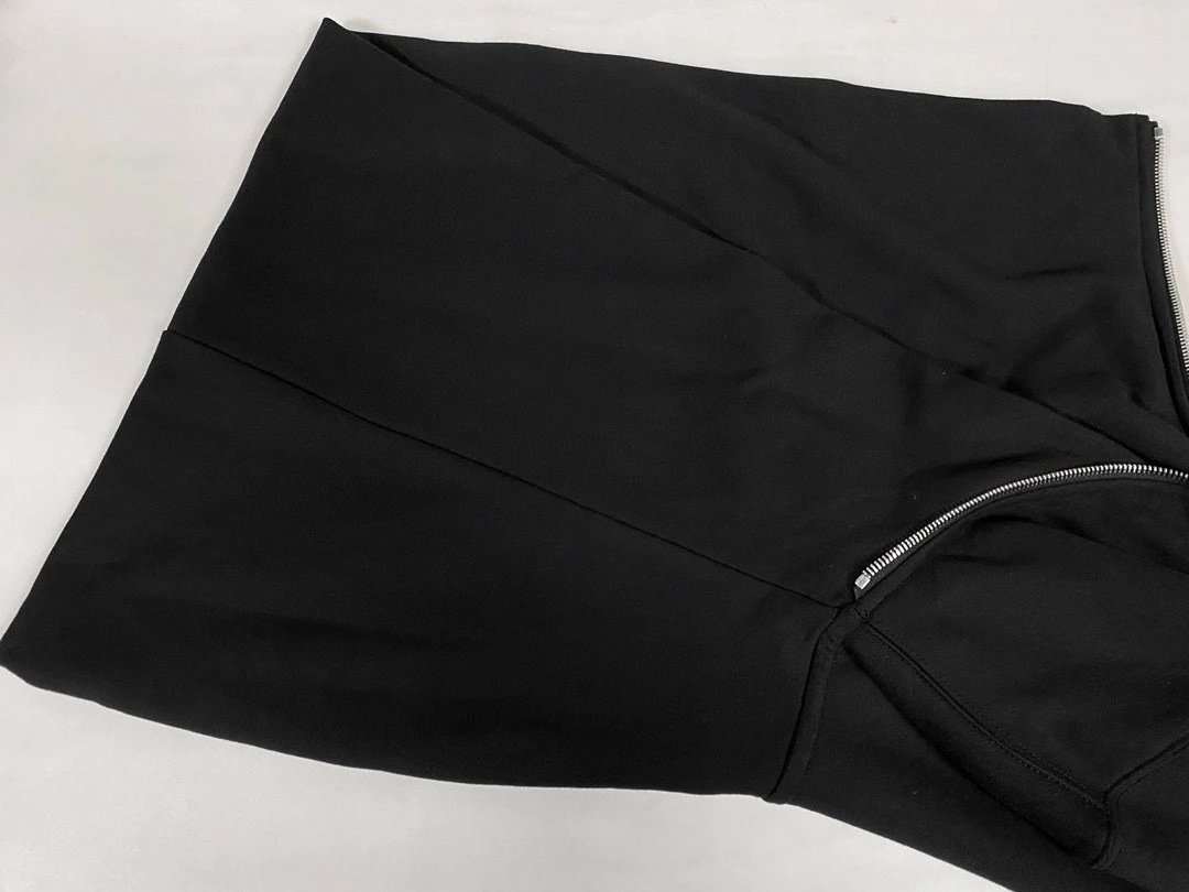 Rick Owens DRKSHDW Asymmetrical Zip Hoodie Black - 12