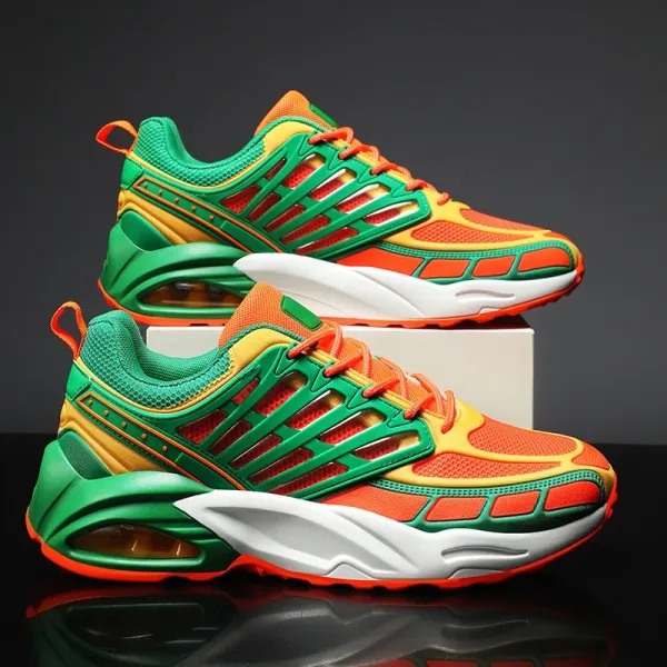 Design Chunky Air-Cushion Running Sneakers White - 10