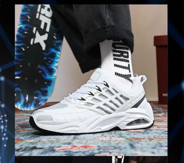 Design Chunky Air-Cushion Running Sneakers White - 20