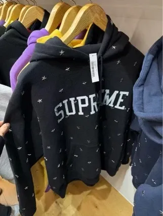 Supreme Star-Embellished Hoodie Black - 7